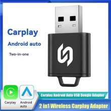 2-in-1-Adapter: Kabelloses CarPlay, Android Auto, AI Box, USB-Adapter, 5.0, Intelligente Sprachsteuerung, Kabelgebundenes zu