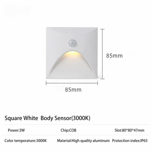 3pcs  Wall Lamp for Outdoor Lighting: Waterproof, Sensor-Controlled LED Night Light A 2