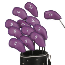 Lila Golfschläger-Schutzhüllen mit Zahlen, 12er