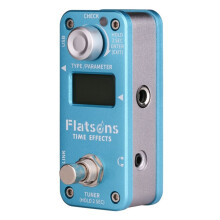 FLATSONS FTE2 Gitarreneffektpedal mit Integriertem Delay, Hall und Tuning Effekt - Zubehör für E-Gitarren