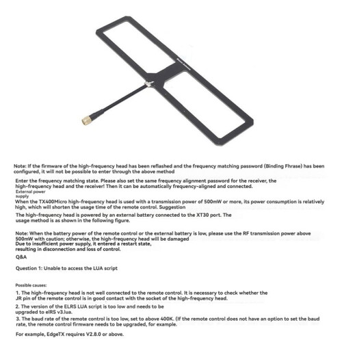TX400 500MHz Micro Radio Transmitter 500-560MHz ELRS Module with  Receiver for Long-Range Remote Control Systems 1