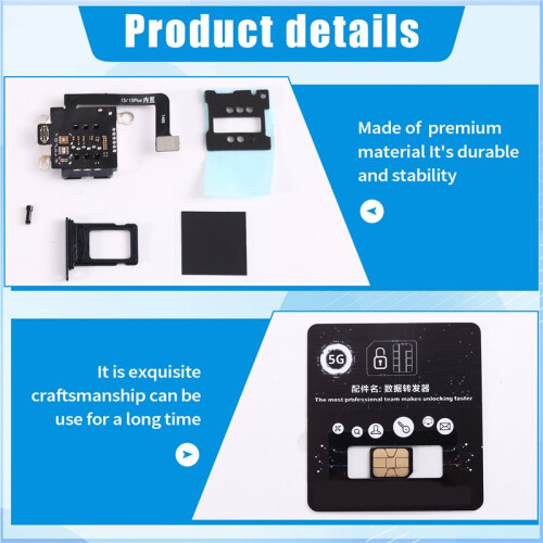 E-SIM Conversion to 2-SIM Card MEP Integration Solution Supports Supersnow / DB IC for  15 / 15  US Version 2
