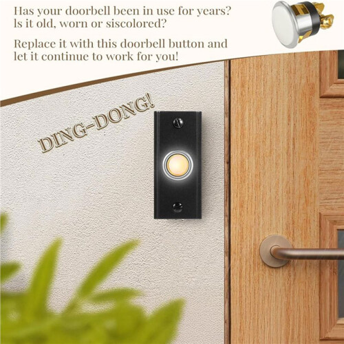 2 Pcs Doorbell Button Replacement, Wired Doorbell Button Replacement,for Doorbell Button Replacement 2