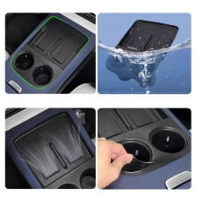 Car Wireless Charging Silicone Pad Anti-Slip Water Cup Holder Insert Pad for Xpeng G6 2023 2024 Accessories