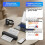 Portable Thermal Printer Wireless Tattoo Stencil Printer Inkless  Photo PDF Document Paper Roll Printer Black 6