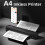 Portable Thermal Printer Wireless Tattoo Stencil Printer Inkless  Photo PDF Document Paper Roll Printer Black 7