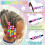 80 Pezzi di Perline Colorate A Forma di Cuore e Fiore per Trecce, Set di Perline per Bambini, Accessori per Dreadlock per Ragazze 2