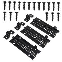 3 Sets Stainless Steel Gate Latch and Door Bolt Lock, Dual Security, RustResistant for Outdoor Use