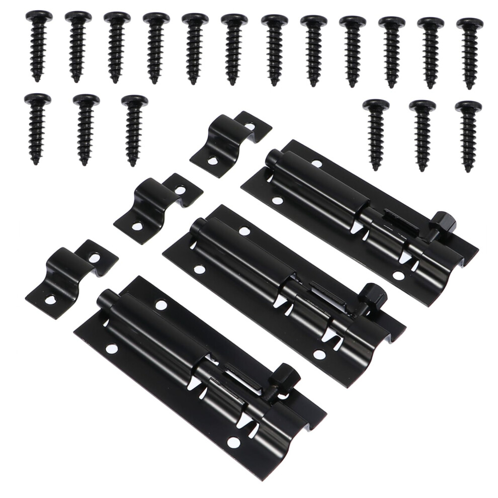 3 Sets Stainless Steel Gate Latch And Door Bolt Lock, Dual Security, Rustresistant For Outdoor Use 9351714438575