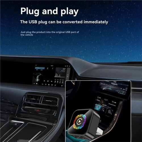 2in1 Wireless Carplay Android AUTO Switchable  AI Box  5.0 USB Adapter Wired CarPlay to Wireless Carplay 2