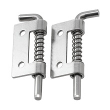 2pcs 304 Stainless Steel Spring Loaded Door Latch Bolt Silver AntiTheft Security Lock for Window and Door