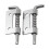 2pcs 304 Stainless Steel Spring Loaded Door Latch Bolt Silver AntiTheft Security Lock for Window and Door 1