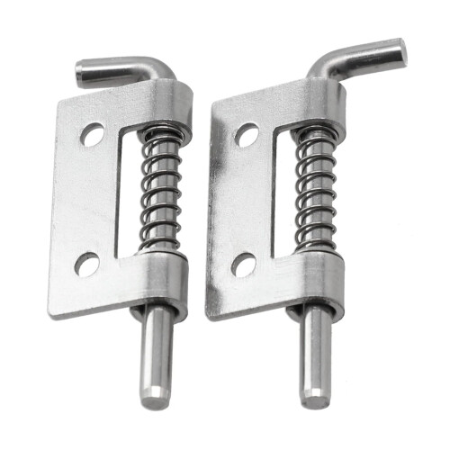2pcs 304 Stainless Steel Spring Loaded Door Latch Bolt Silver AntiTheft Security Lock for Window and Door