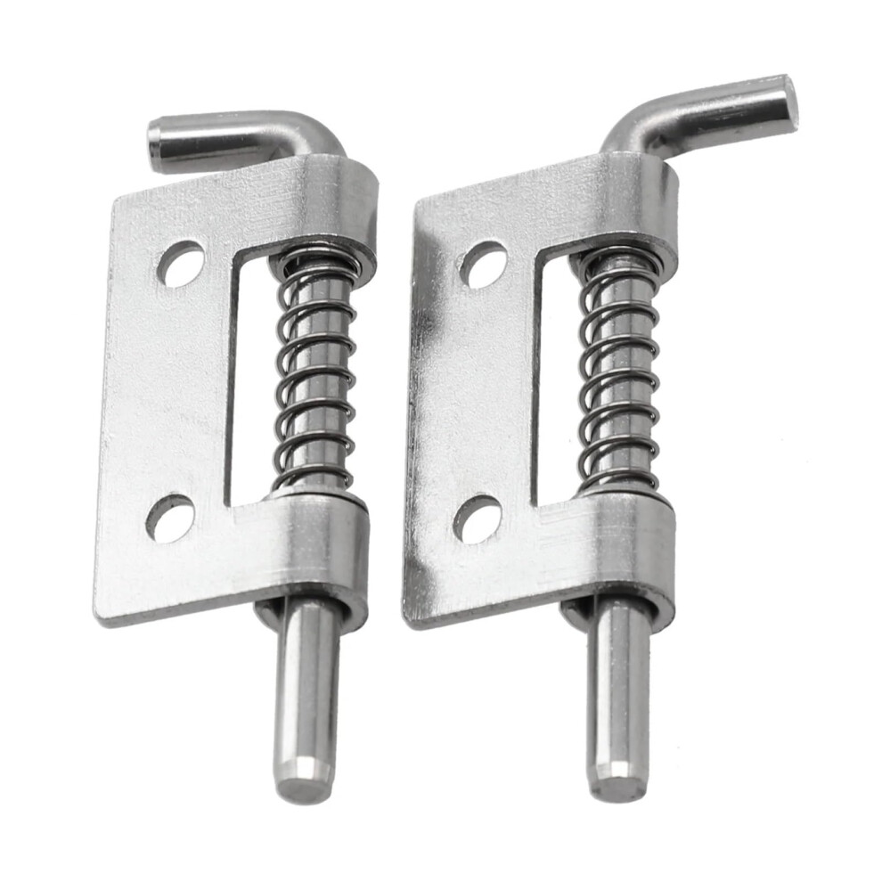 2Pcs 304 Stainless Steel Spring Loaded Door Latch Bolt Silver Antitheft Security Lock For Window And Door 9351714438582
