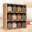 Wooden Kitchen Organizer 12-Grid Multi-Layer Spice Rack Home Multi-Function Condiment Storage Shelf Storage Jars 4
