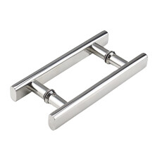 Stainless Steel Door Handle 304 Glass Door Pull Push Handle Chrome Finish Weather‑Resistant Single‑Door Design 500mm 400mm