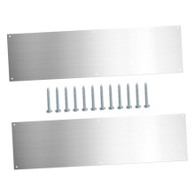 Stainless Steel Door Kick Plate Door Reinforcement Plate for Entrance Doors, Impact‑Resistant and Easy Install