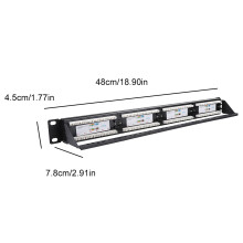24 Port CAT6 Stahl Patchpanel