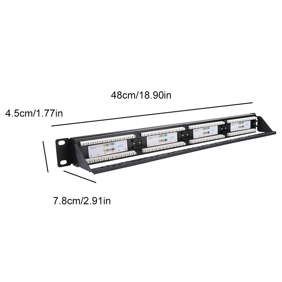 24 Port Cat6 Network Patch Panel 7340572930781