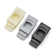Spring Loaded Hasp Latch Lock Gray Plastic Gate Latch with Quick Release and Corrosion Resistant Design 1Pcs