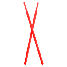 Plastic Drumsticks with NonSlip Grip Handle, Bright Red Durable Sticks for Drum Set and Jazz Drummers