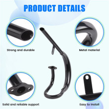 Black Pipe Exhaust Muffler Fit for 2 Stroke 50 80cc Bike Gas Engine Curved Exhaust Pipe Motor Bicycle Parts