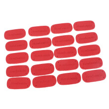 20pcs Red Genuine Leather Tags with Holes for Bags