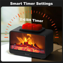 Flame Fireplace Wax Melt Warmer, Scentsy Wachswärmer mit Timer, Elektrischer Wachswärmer für Duftwachs EU-Stecker