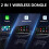 2 in 1 Wireless CarPlay Adapter&Android Auto Wireless Adapter, 5Ghz WiFi Type-C/USB Plug  Dongle CarPlay Wireless 4