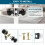 Matte Black Passage Door Knobs 5 Pack, NonLocking Interior Handles for Hallway or Closet, Reversible Design 4