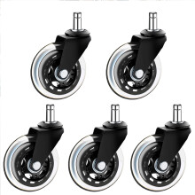 Office Chair Caster Wheels Set of 5, Heavy Duty Style for Rollerblade for Hardwood Floors, Smooth Quiet Rolling