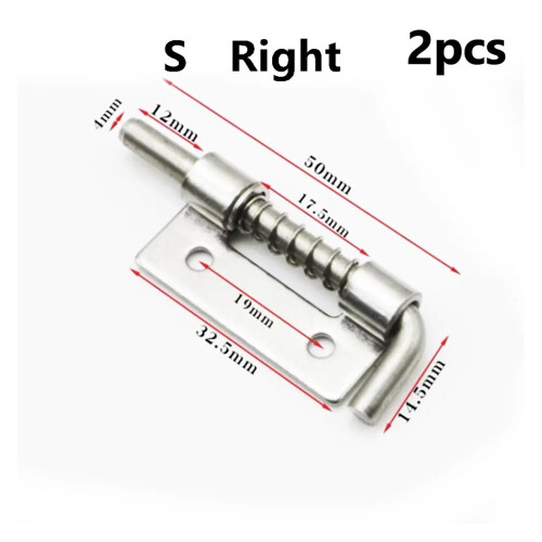 2pcs 304 Stainless Steel Spring Loaded Door Latch Bolt Silver AntiTheft Security Lock for Window and Door 1