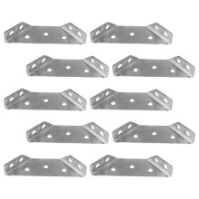 10pcs Stainless Steel Corner Brackets L Shape  Load Capacity for Furniture Shelves and Tables