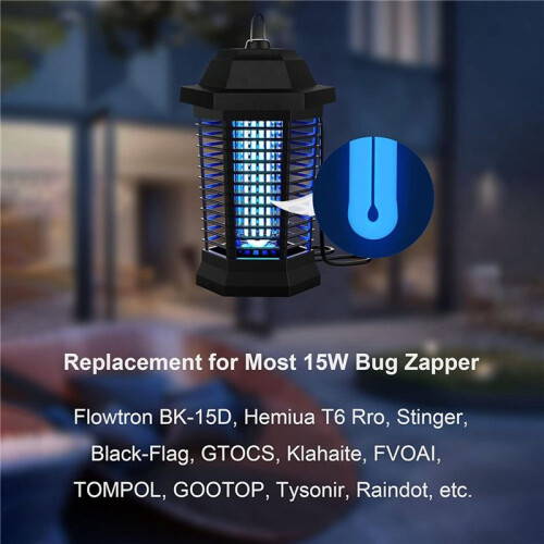 Lâmpada de Reposição para Mata-Insetos de 15 Watts, Lâmpada em Formato de U FUL 15W-BL de 7,5 Polegadas para 15wht, Pacote com 8 2