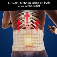 2X Back Decompression Belt Lumbar Support Back Waist Brace Spinal Traction Extender Size for 29-49 Inches Waist