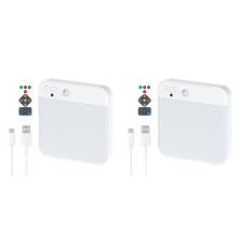 2X Rechargeable Motion Sensor Ceiling Light with Remote - Wireless Ceiling Lights Battery Operated Closet Light,3 Colors