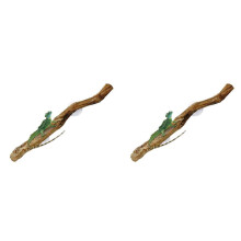2X Reptile Branches for Climbing Unique Bearded Dragon Branch Natural Non-Slip Decorations Reptile Decor