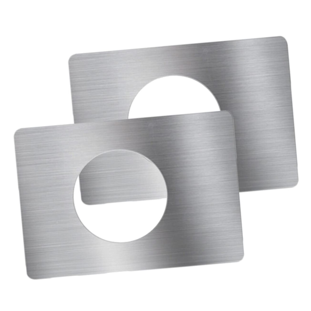 2Pcs Stainless Steel Door Reinforcement Plate Set Brushed Door Strike Plate For Enhanced Home Security 9771547816188