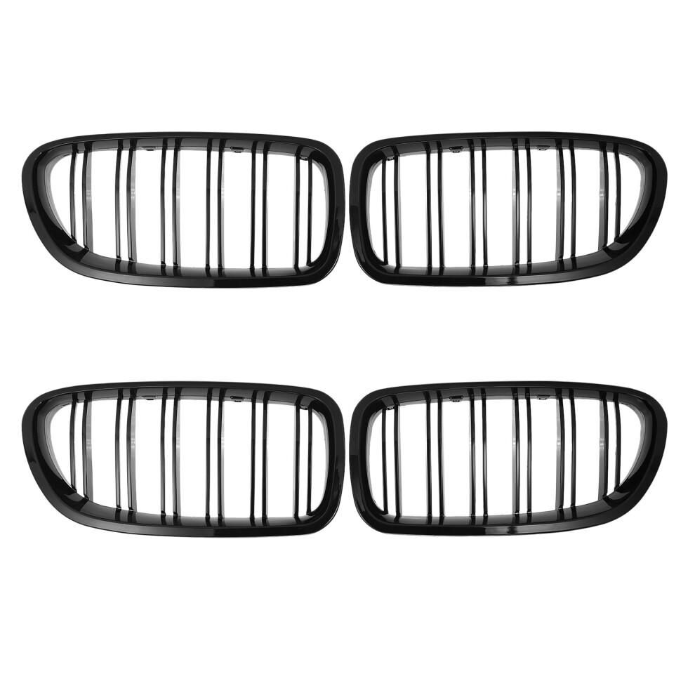 4X Gloss Car Front Kidney Grille Grill For- 5 Series F10 F11 F18 M5 2010-2017 Black 6032787994658
