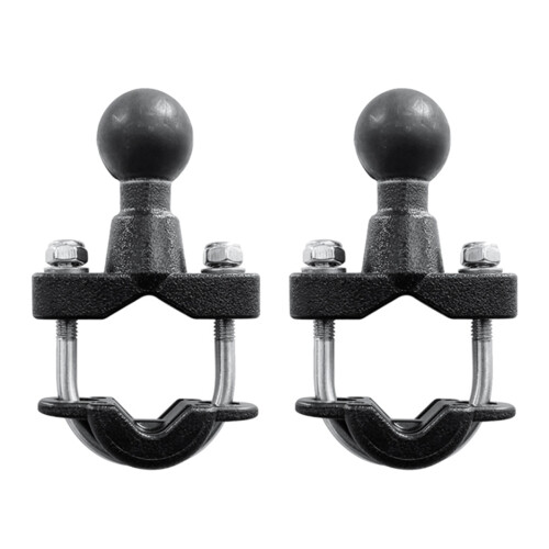 2X Motorcycle Handle Bar Rail Mount 37mm Width U-Bolt Mounting Base with 1 Inch  for  GPS Work for