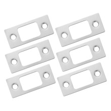 6pcs Stainless Steel Deadbolt Strike Plate Door Lock Reinforcement for Enhanced Door Security