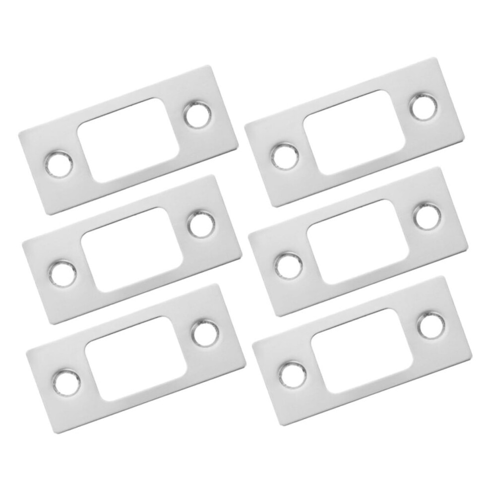 6Pcs Stainless Steel Deadbolt Strike Plate Door Lock Reinforcement For Enhanced Door Security 9771547029748