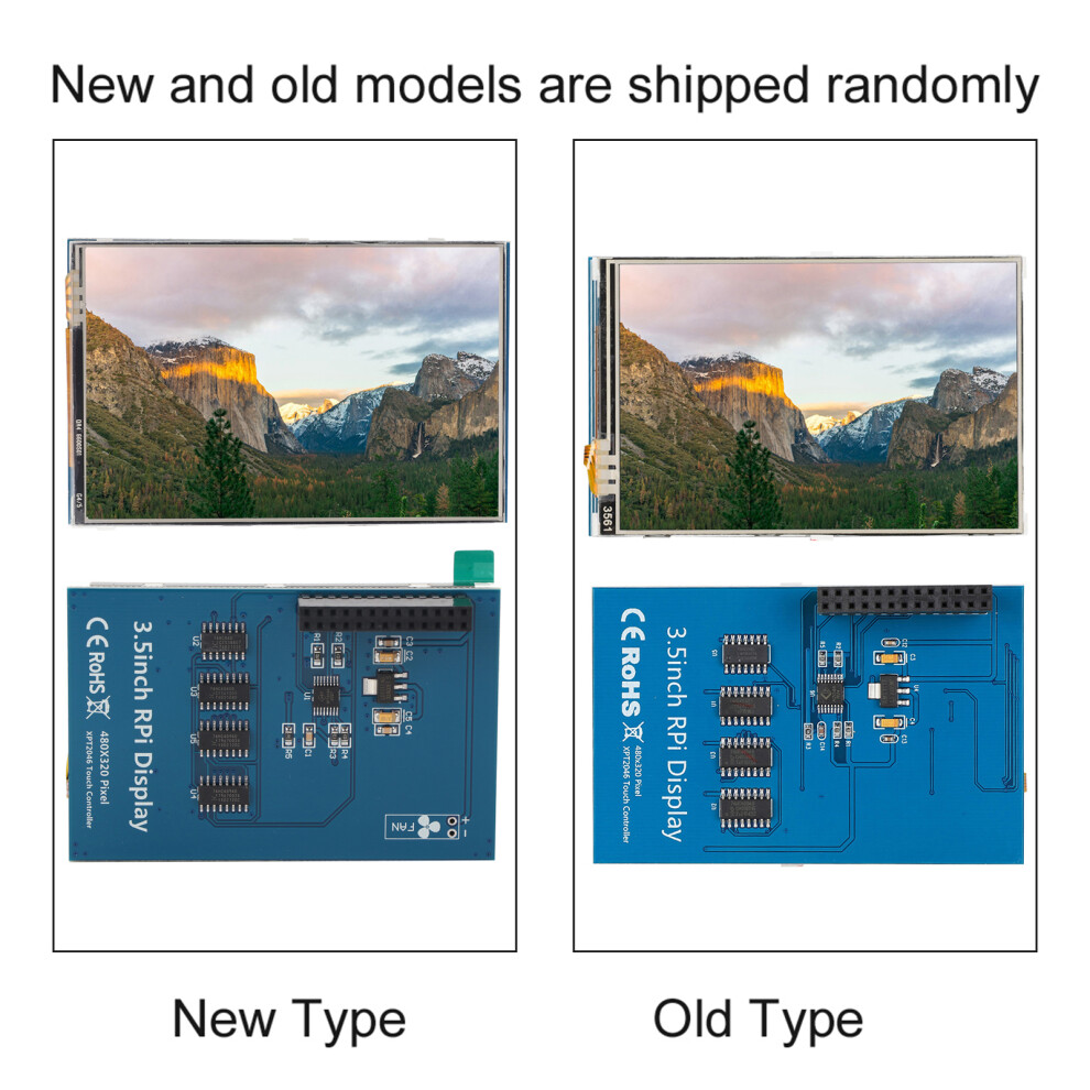 3.5In 480X320 Tft Touchscreen For Pi 7340572368300