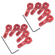 12Pcs 25T Aluminum Servo Horn M3 Threads Steering Arm High Torque Servos Motors Parts RC Car Plane Boat