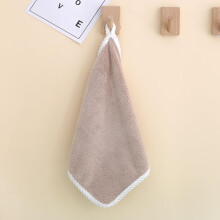 Quick Dry Hand Towels 3 Pack Lightweight Square Set for Bathroom and Powder Room (Cafe)