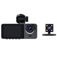 1080P Bildashkamera Fram och Bak Inuti, 2,0 Tums IPS-SkäRm, Nattseende, G-Sensor, Loopinspelning, 24H Parkeringsinspelning