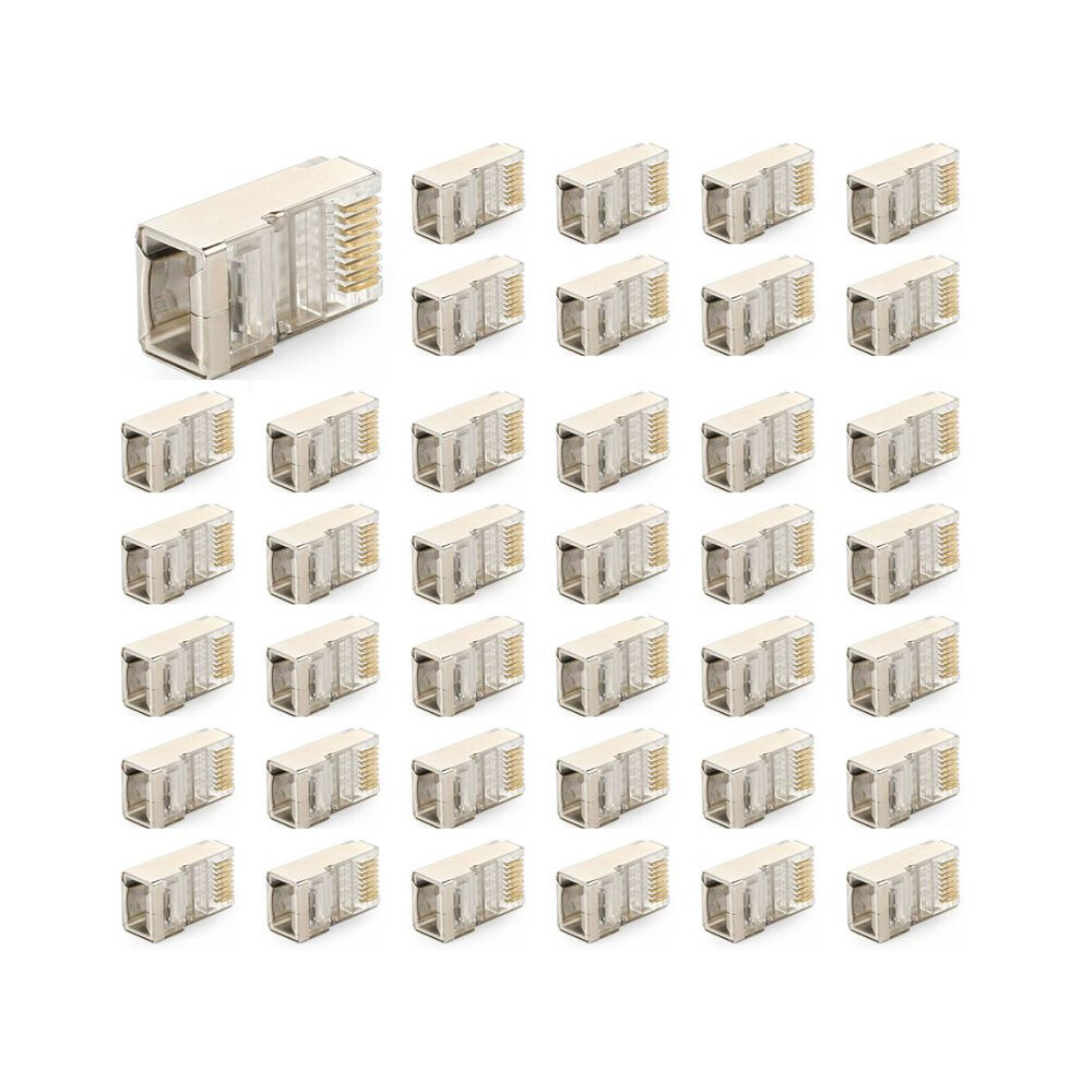 Shielded Rj45 Connector Cat5e Cat6 Crimp Ethernet Connector Stp 8P8c Modular Crystal Plugs 200 Pieces 6034188209188