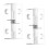 2Pcs Transparent Self Closing Cabinet Hinges Automatic Concealed Hidden Door Hardware Clear Finish 2