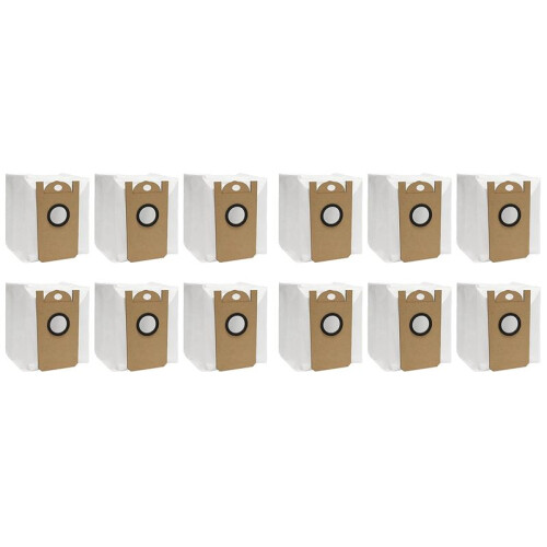 12 Pack Replacement Dust Bags for Amarey A90+ Self-Emptying Robot Vacuum 1
