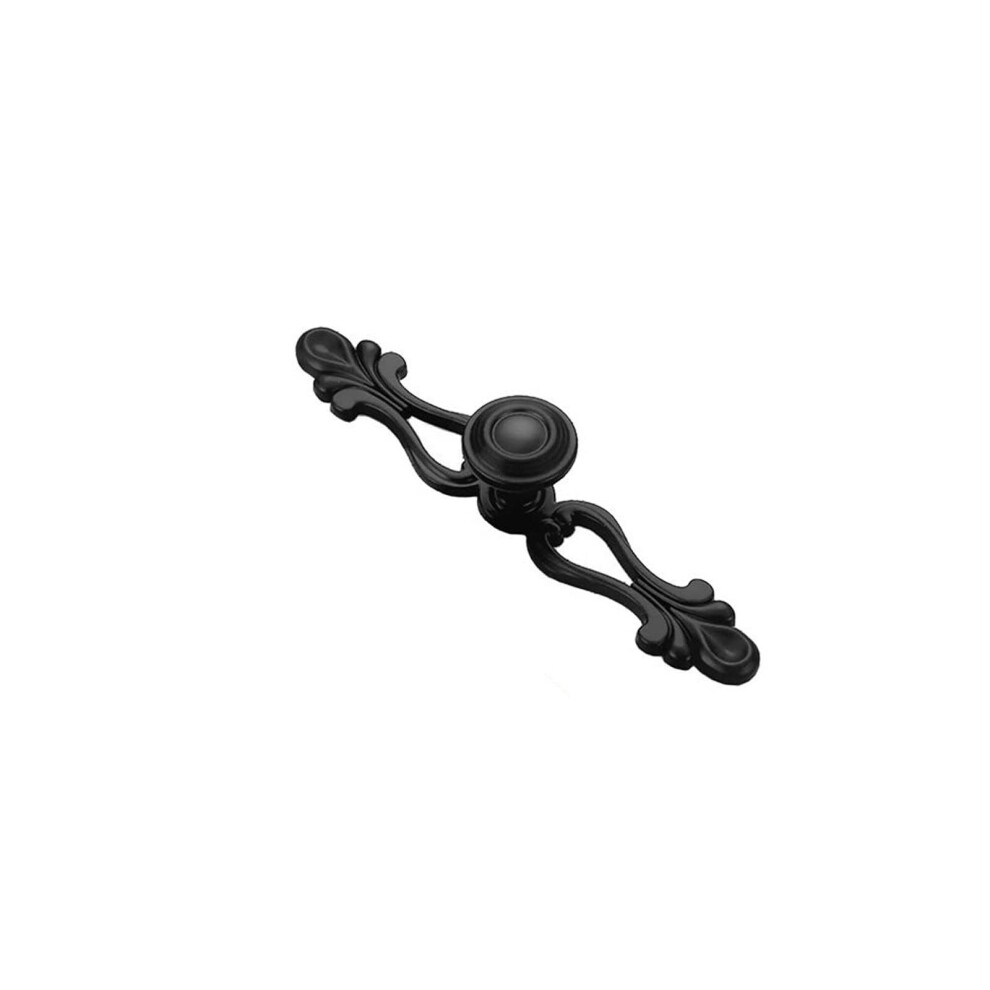 Black Zinc Alloy Cabinet Handles And Drawer Pulls, Durable Ergonomic Grip, Antique Compact Design 9330225288343
